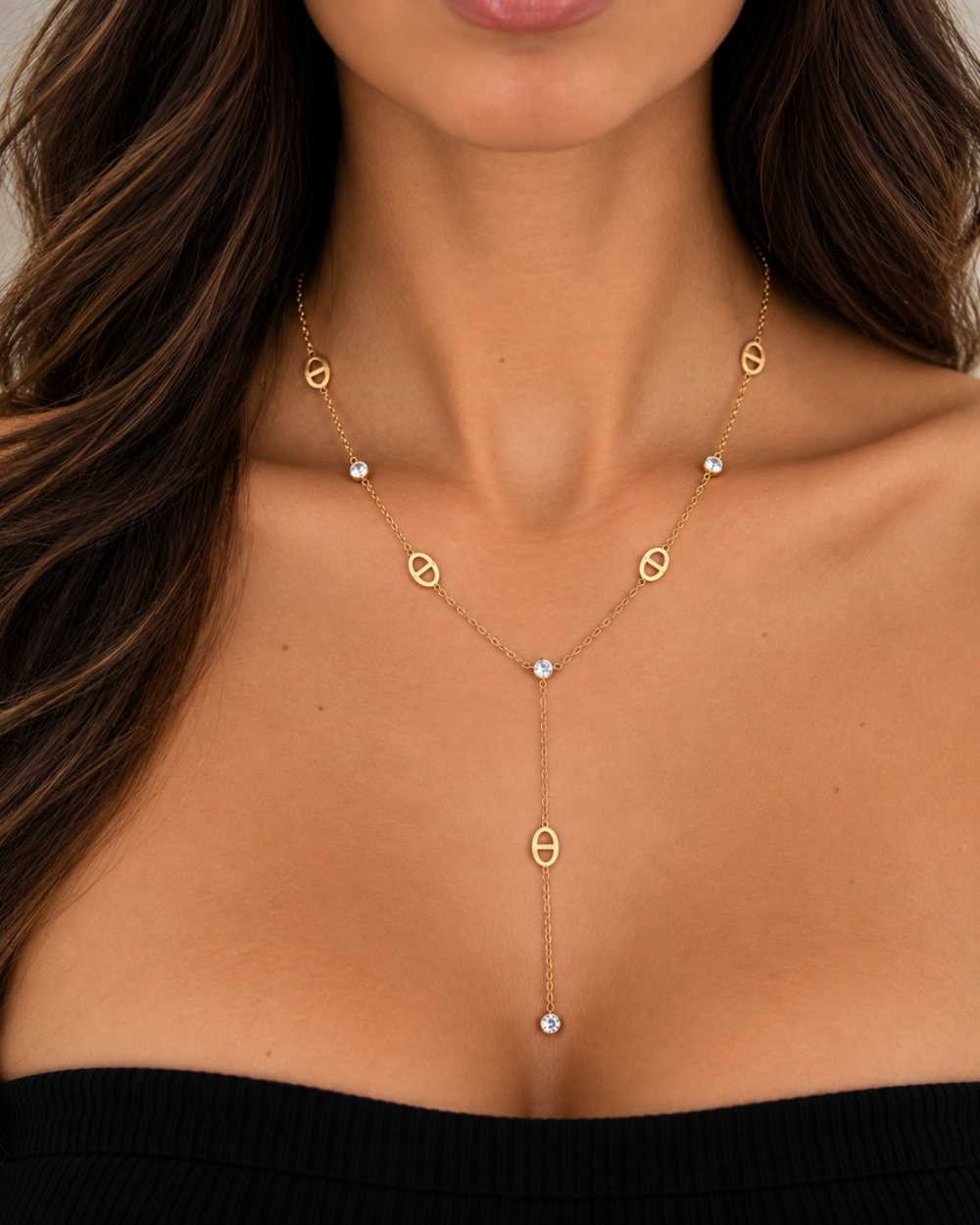 Élise Lariat Necklace | Κολιέ Γραβάτα από Ανοξείδωτο Ατσάλι | Lunelle