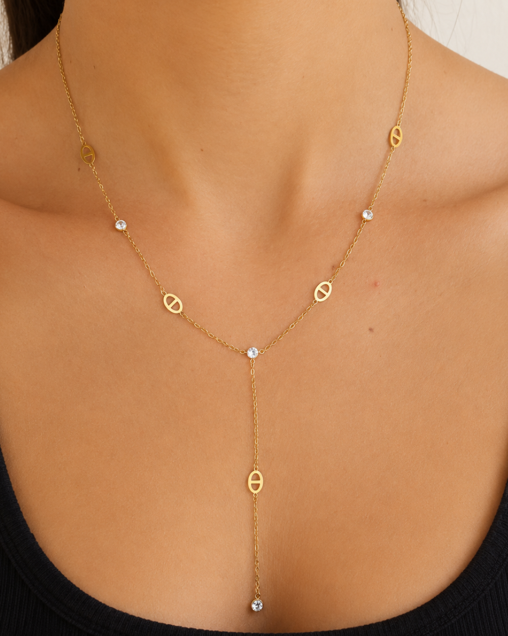 Élise Lariat Necklace | Κολιέ Γραβάτα από Ανοξείδωτο Ατσάλι | Lunelle