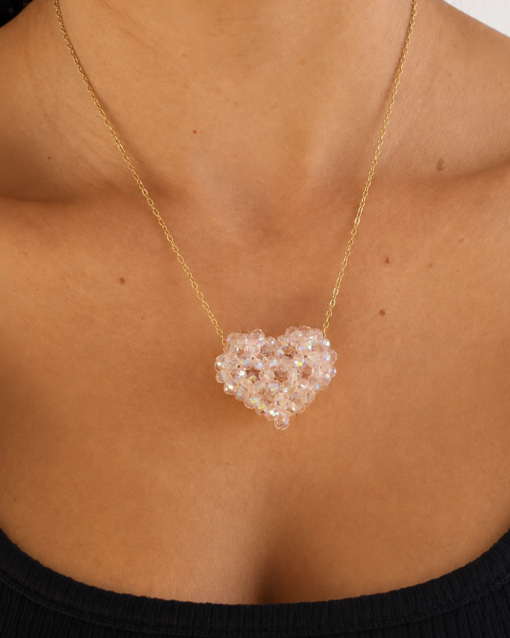 sé Heart Necklace | Κολιέ Καρδιά από Ανοξείδωτο Ατσάλι | Lunelle